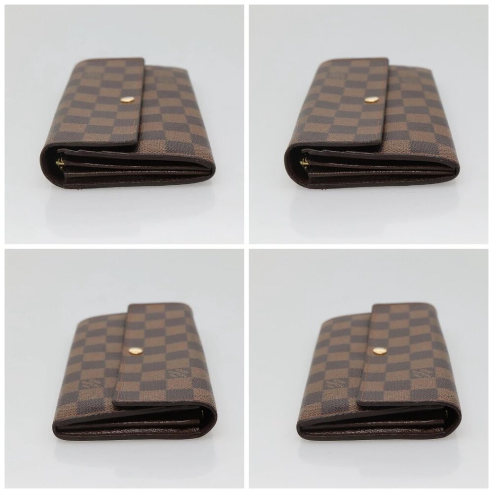 LOUIS VUITTON Damier Ebene Portefeuille Sarah Long Wallet N60491 LV Auth 135012 - Picture 16 of 16
